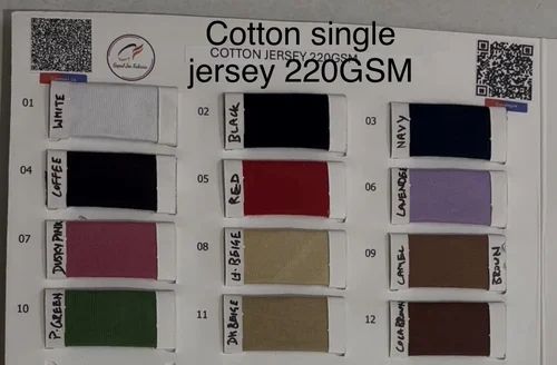 220 Gsm Cotton Single Jersey Fabric
