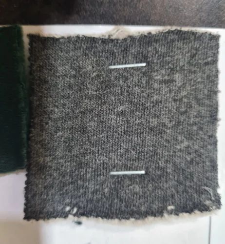 Dark Grey Polycotton Fleece Fabric