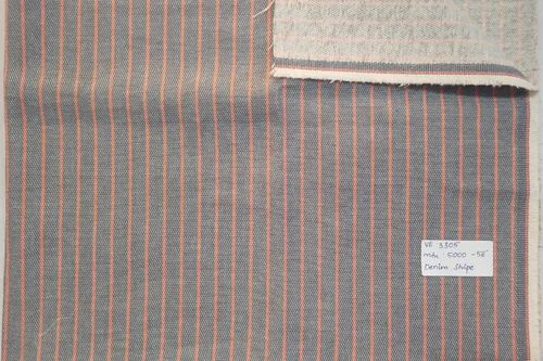 Light Brown Stripe Cotton Denim Fabric