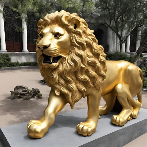 Fiber Lion Statue, for Decoration
