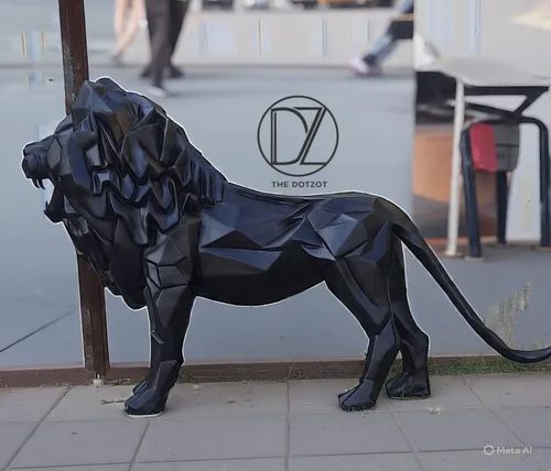 Fiber Lion Sculptures