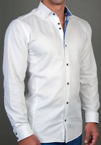 Plain White Cotton Shirt, Full Sleeves