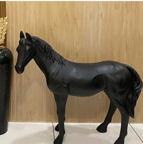 Fiber Horse Statue for Indoor/Outdoor Home Decor (Standing Pose)