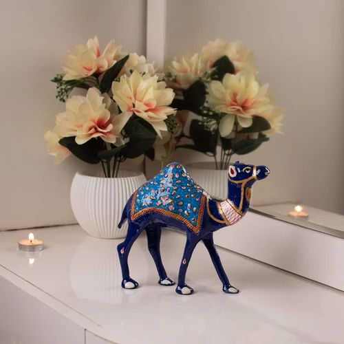Metal Meenakari Painted Camel