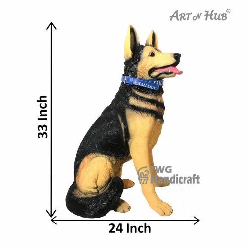 Polyresin Big German Shepherd Dog Animal Figurines, For Interior Decor