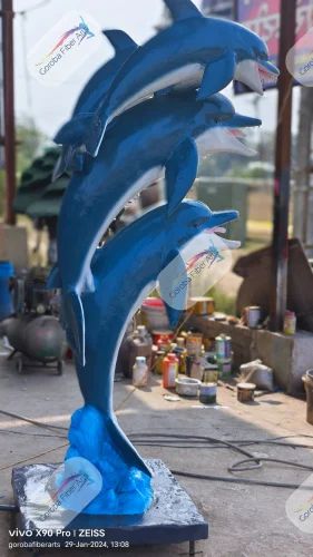 FRP / Fiber Dolphin Statue