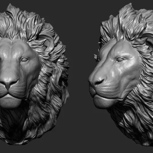 Lion Fiber Statue