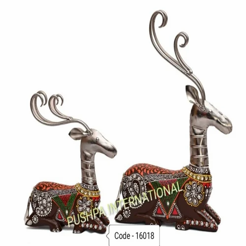 Pushpa International Metal Decorative Deer Statue, For Decoration