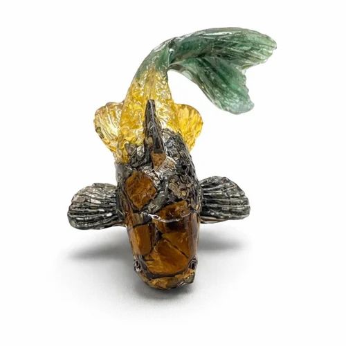 Natural Gemstone Fish Figurine