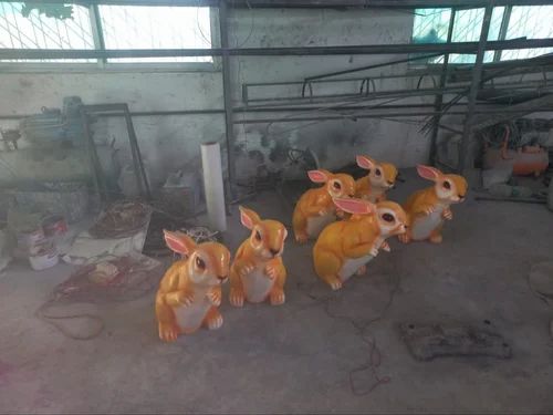Fiber Rabbit Statue, For Promotional Use