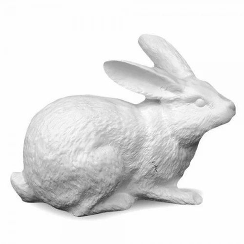 Fiber Rabbit Figurine, For Interior Decor