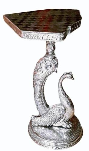 German Silver Peacock Statue