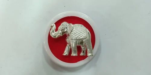 Silver Elephant Statue