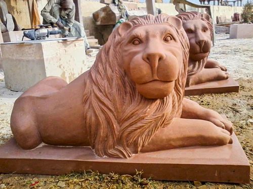 Stone Animal Sculpture, For Exterior Decor