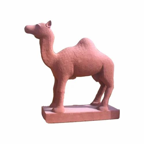 Pink Camel Stone Statue for Interior and Exterior Decor, Size/Dimension: 2.5x4x6 Feet