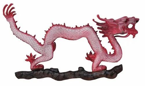 Red Dragon FRP Statue, For Interior Decor