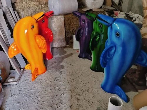 Fiber Dolphin Statue, For Exterior Decor