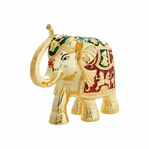 Gold Plated Elephant Statue