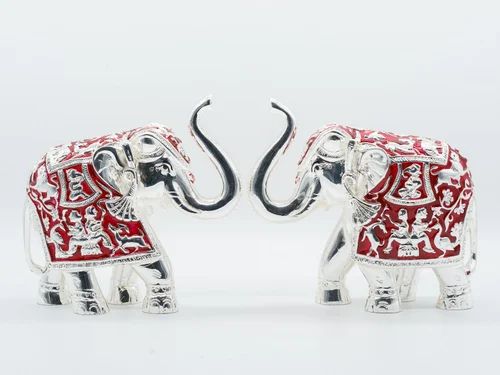Resin Silver Plated Elephant