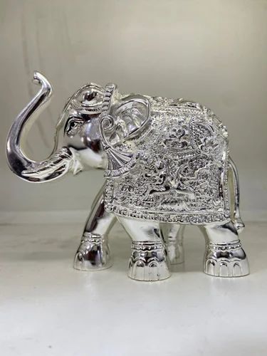 Zzuri Elephant Up 3 Inches Silver Bacchu