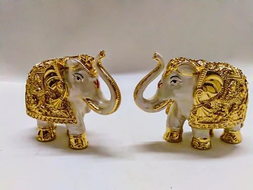 Gold Plated Elephant Statue