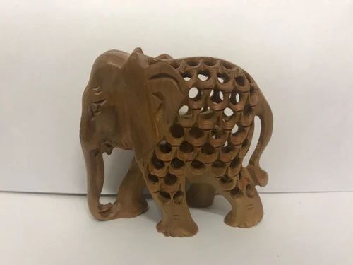 Sandalwood Undercut Elephant Statue T.UP