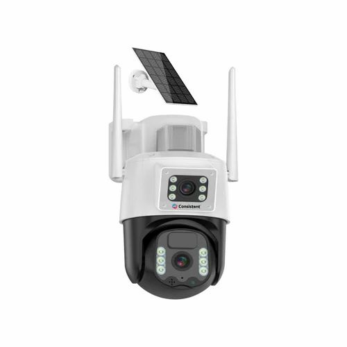 Consistent 4G Solar Linkage Mini Pan-Tilt Camera 3MP+3MP Solar 4G CCTV Outdoor Camera (CT-CM-6MLPT)