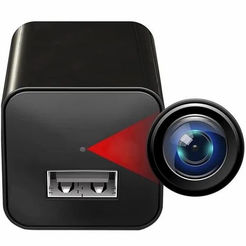 Black 1080p Charger Adapter Hidden Camera Wifi, For Security