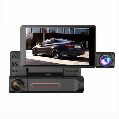 TVS Security Full HD TVS-208 Car Dash DVR with 3 Camera Rearview Mirror Dual Lens Loop Recording