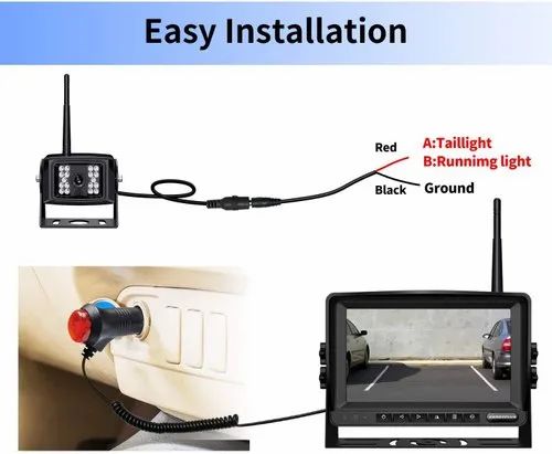 Sonik Digital Wireless Rear View Backup Camera Kit For Outdoor, 100 m