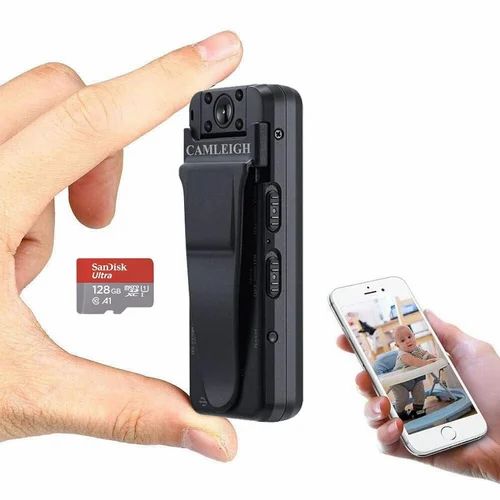 CAMLEIGH Hidden Camera, Mini Camera Wearable Body Camera