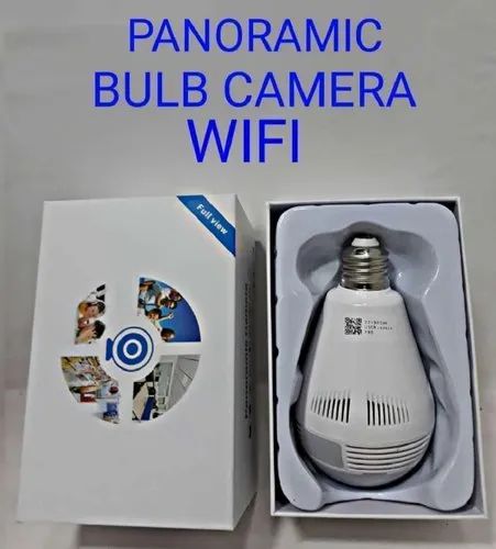 Wifi Plastic Panoramic Bulb Camera, For Security, Packaging Type: Box