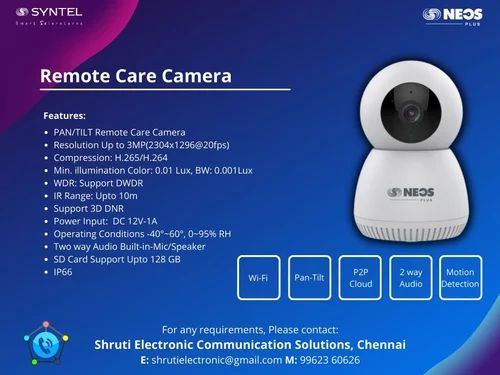 NEOS 3MP FULL HD WIFI CAMERA WITH SD CARD SUPPORT 128GB