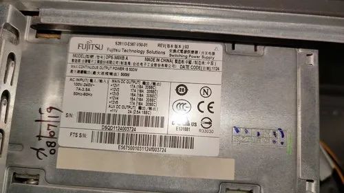 Fujitsu Part No. S26113-e587-v50-01 500 Watt SMPS For Fujitsu Celsius M720