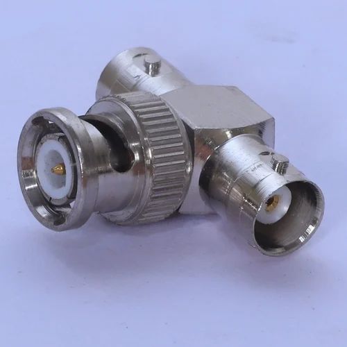 BNC Female Tee Adapter, 300 MHz, Contact Material: Copper
