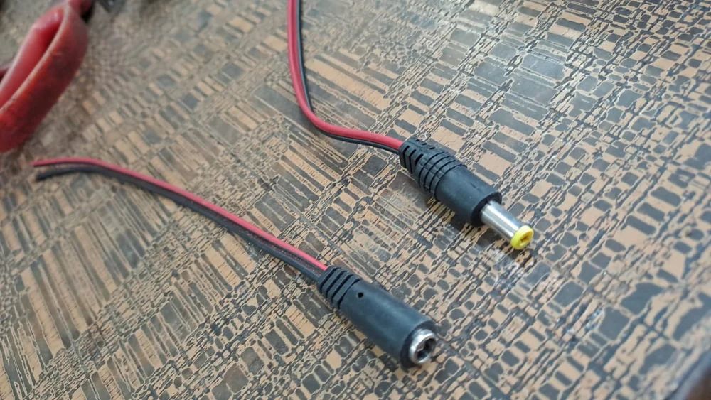 DC Male Female Connector With Wire (5 A)