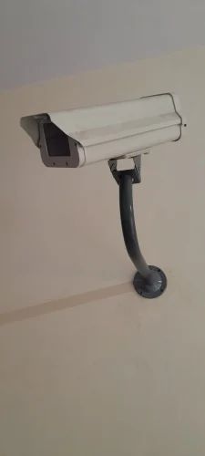 Off White Metal Cctv Camera Housing