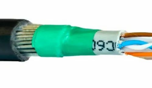 Black Pvc Jacket CCTV Camera Armoured Cable