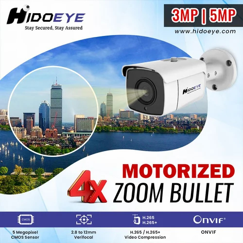 IP Hidoeye Verifocal 2.8Mm To 12Mm Zoom Motorized Camera