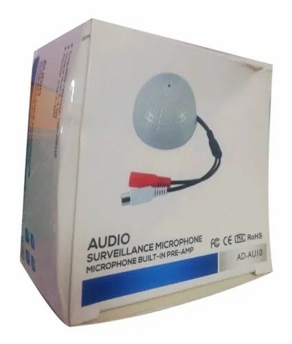 Analog Camera Audio Surveillance Microphone, For Indoor, 25m