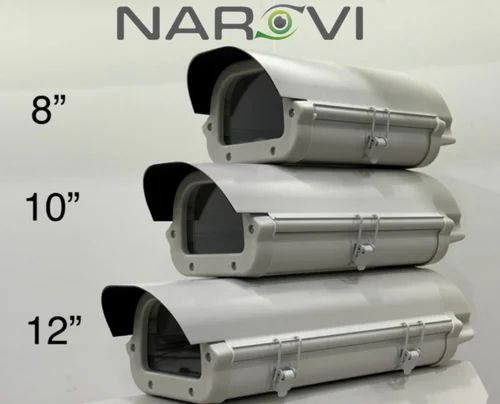 White Metal CCTV Camera Housing Case