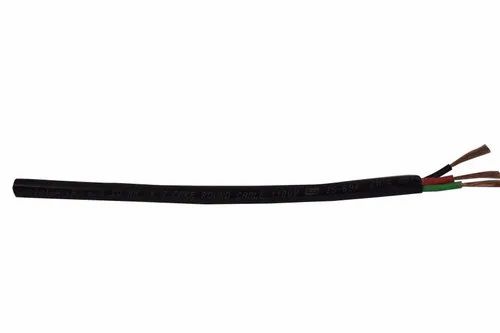 SSPINISH Black 6.0 Sq.mm. 3 Core Round Flexible Cable, For Electrical Fitting