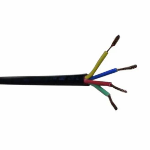 SSPINISH Black 4.0 Sq.mm. 4 Core Round Flexible Cable, For Electrical Fitting