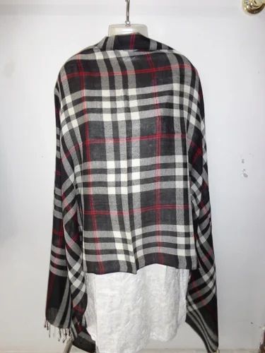 Checked Wool Woven Check Stoles