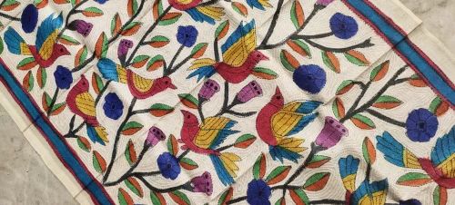 Kantha Stole Pure Tussar Silk