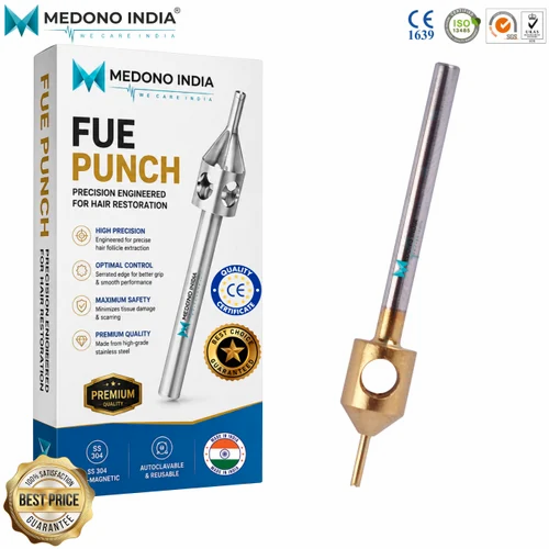 Serrated Ertip Fue Punches Gold Titanium