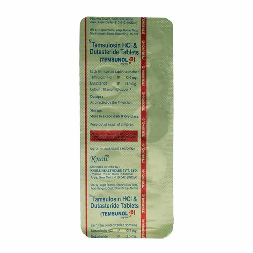Temsunol-D Tablet (Tamsulosin 0.4 Mg + Dutasteride 0.5 Mg)