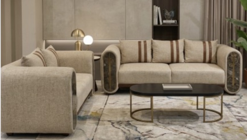 Monaco Marble-Trim Sofa