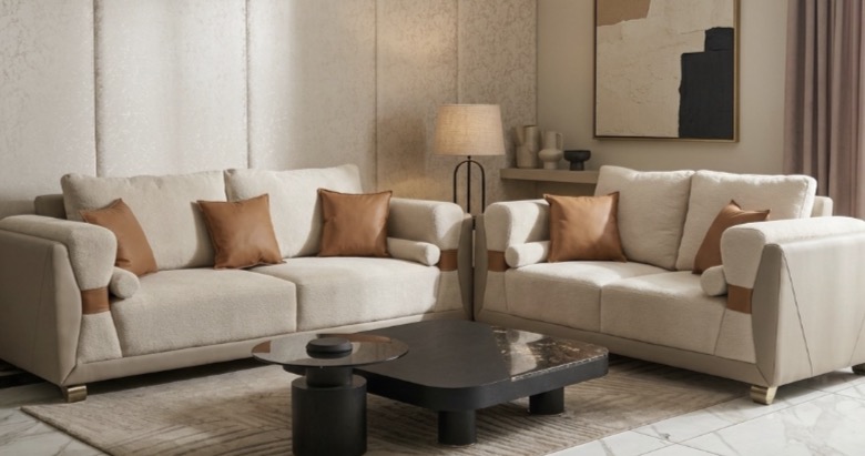 Valenti Mixed-Material Sofa