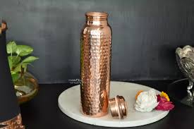 Designer Hammered Copper Bottle